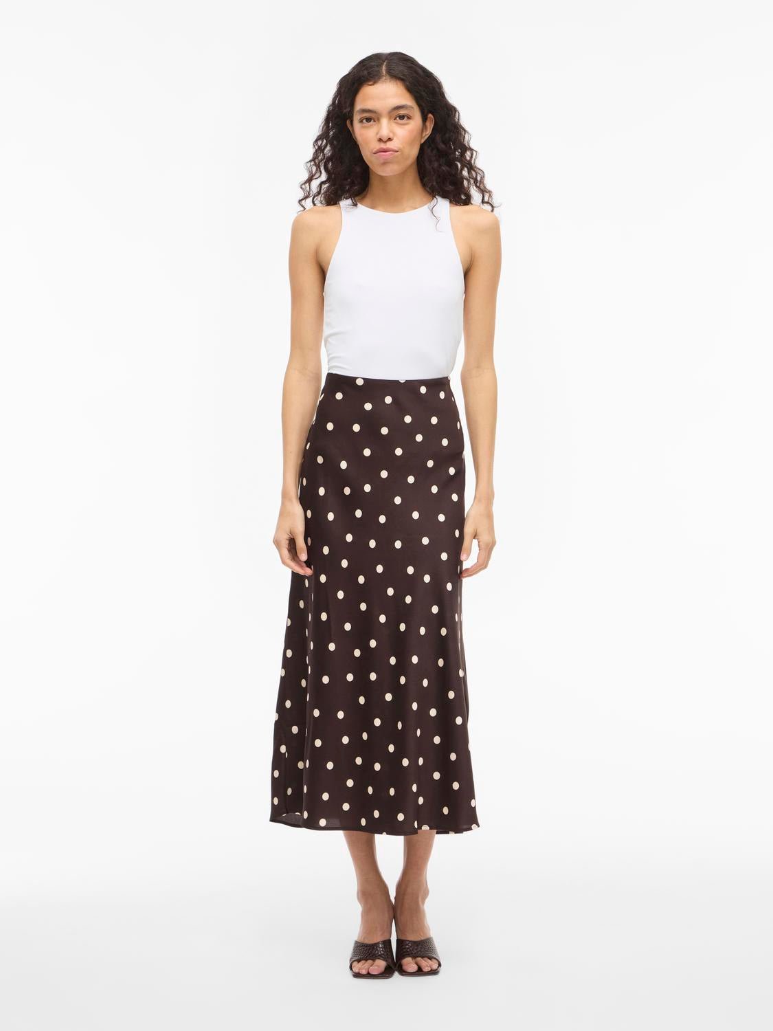 VIELLETTE Midi Skirt - Coffee Bean - VERO MODA & VILA Bergvik